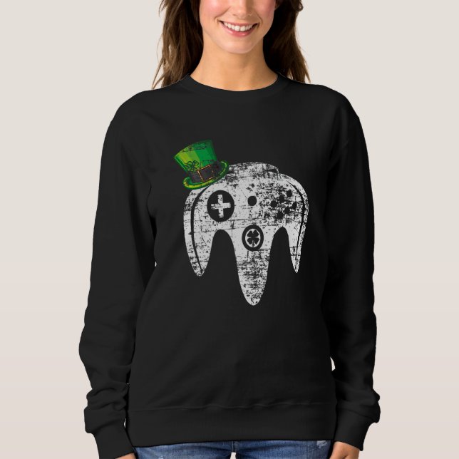Sweatshirt Video Game Gaming St Patricks Day Gamer Boys Lepre (Devant)