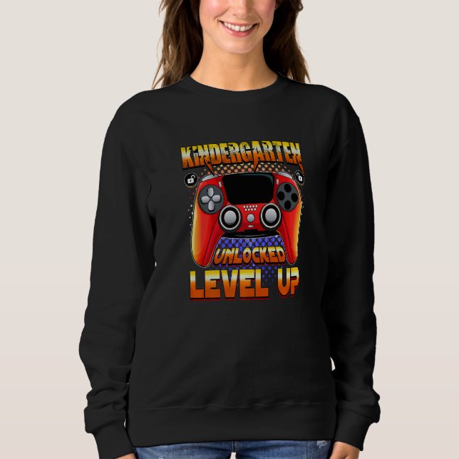 Sweatshirt Video Gamer Back To School  Kindergarten Unlocked  (Devant)