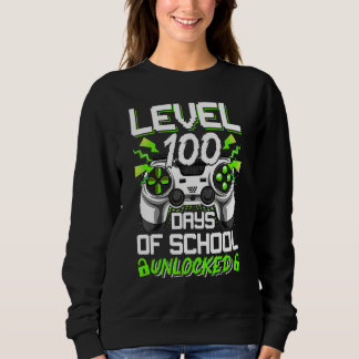 Sweatshirt Video Gamer Student 100th Day Teacher 100 Days of