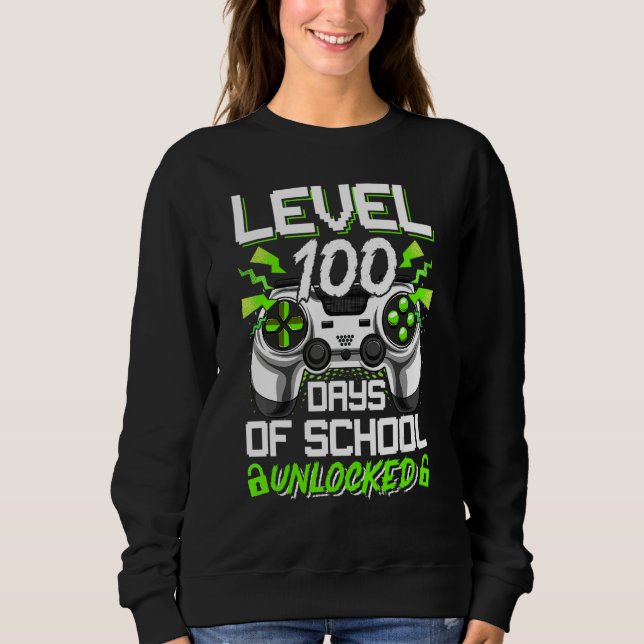 Sweatshirt Video Gamer Student 100th Day Teacher 100 Days of  (Devant)