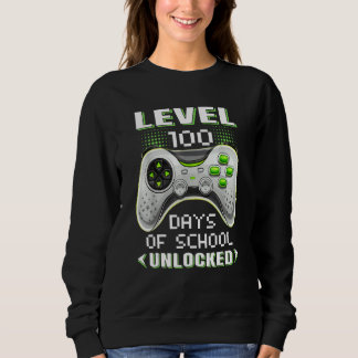 Sweatshirt Video Gamer Student 100th Day Teacher 100 Days of 