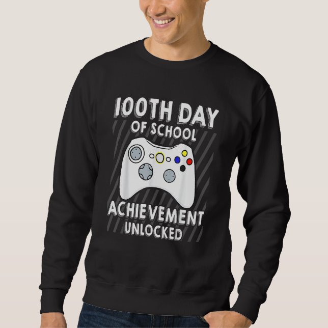 Sweatshirt Video Gamers 100th Day Of School Boys Kids (Devant)