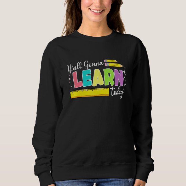 Sweatshirt Vie Batterie D'Un Enseignant Vie (Devant)