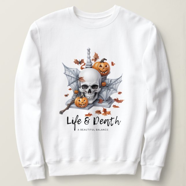 Sweatshirt Vie et mort d'Halloween (Design devant)