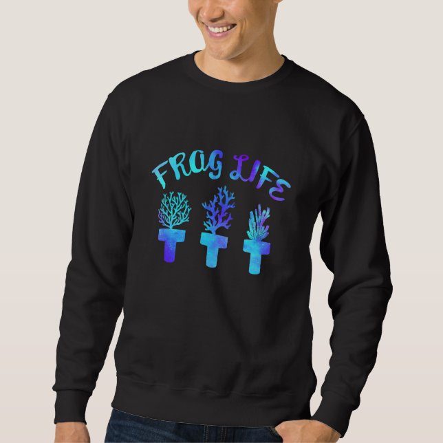 Sweatshirt Vie Frag Corail Saline Eau Corail Aquarium Reef (Devant)