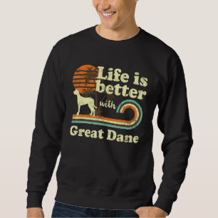 Sweatshirt Vie Meilleure Grande Danse Vintage Chien Maman Pap