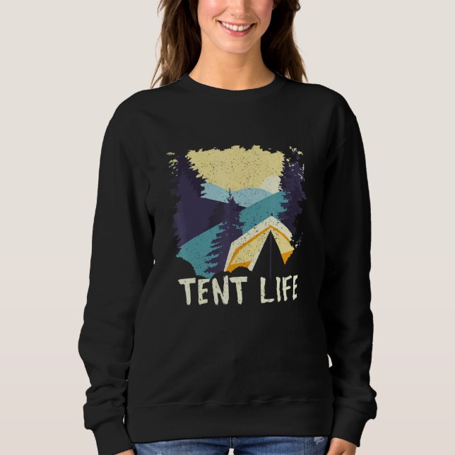 Sweatshirt Vie Tente Camping Été Camper Randonnée tropicale O (Devant)