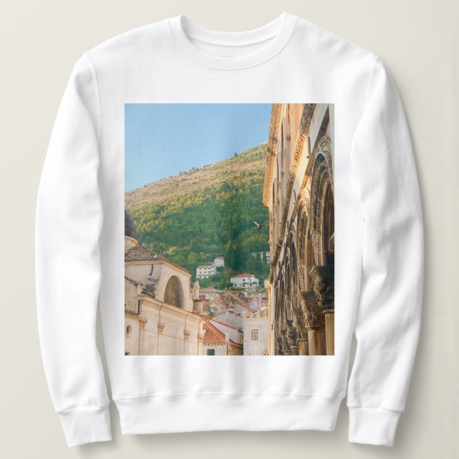 Sweatshirt Vieille ville de Dubrovnik (Design devant)
