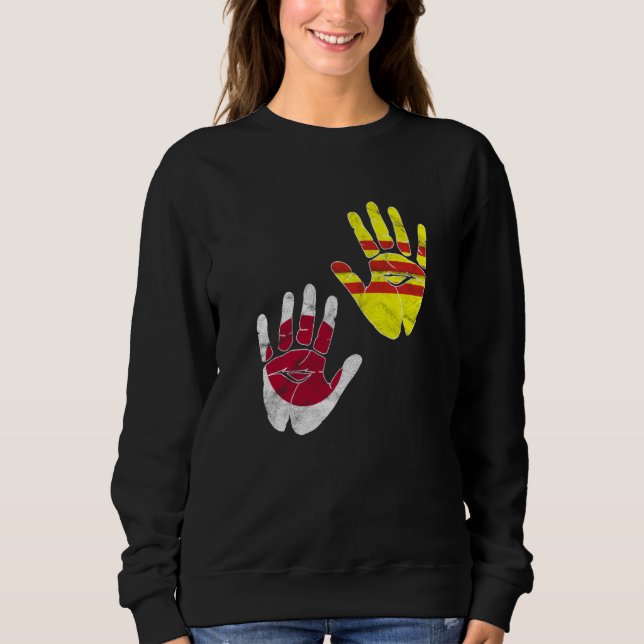 Sweatshirt Vietnam Viet Kieu Flag Japanese Japan Proud Mixed  (Devant)