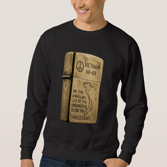 Sweatshirt Vietnam War 68-69 Engraved Brass Lighter Graphic (Devant)