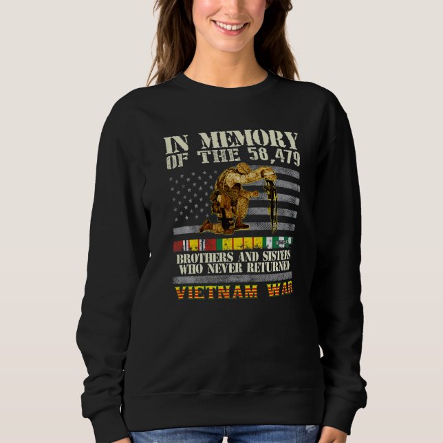 Sweatshirt Vietnam War Veterans US Memorial Day In The Memory (Devant)