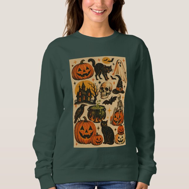 Sweatshirt Vieux Halloween  (Devant)