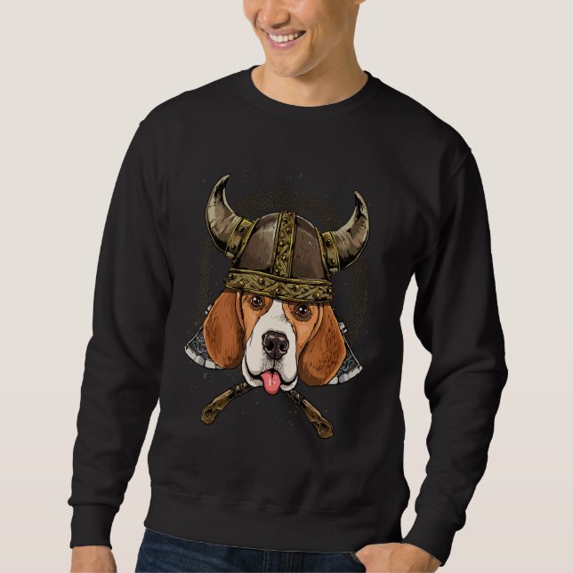 Sweatshirt Viking Beagle Renaissance Norse Pagan Valhalla Pet (Devant)