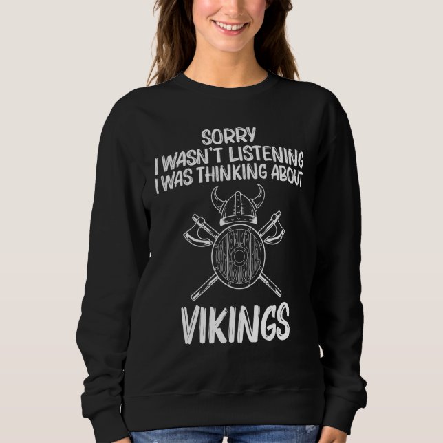 Sweatshirt Viking Cool Pour Hommes Femmes Épée Pirate Bateau  (Devant)