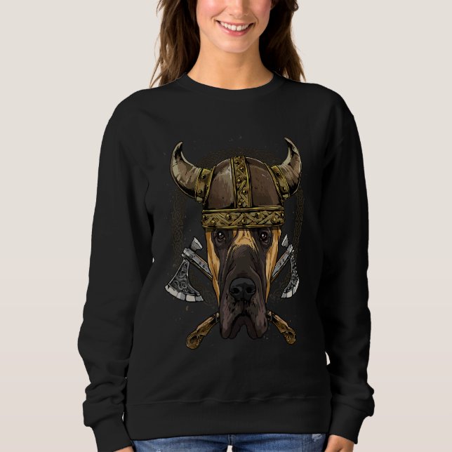 Sweatshirt Viking Great Dane Renaissance Norse Pagan Valhalla (Devant)