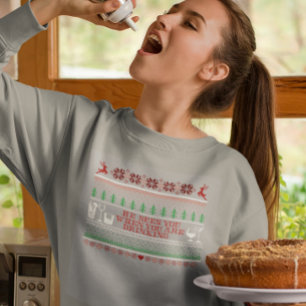 Sweatshirt Vilain Noël Boire Cocktail Drôle Sweater