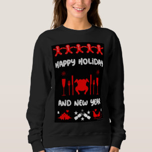 Sweatshirt Vilain pull de fête de bureau de Noël