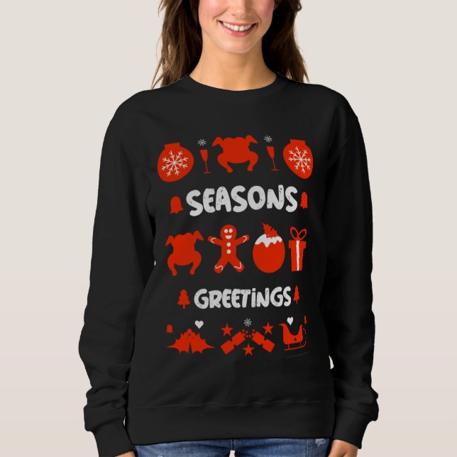 Sweatshirt Vilain pull de fête de bureau de Noël (Devant)