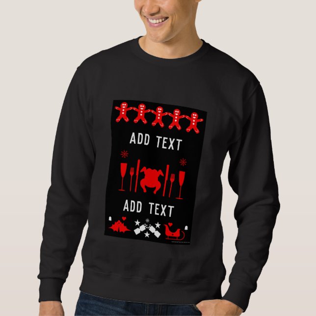 Sweatshirt Vilain pull de fête de bureau de Noël (Devant)