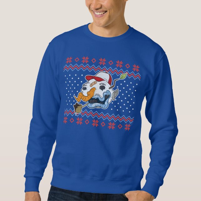 Sweatshirt Vilain Snowman Douille de Noël moche (Devant)