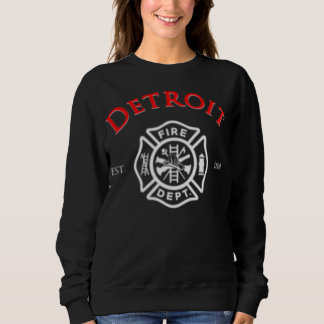 Sweatshirt Ville de Detroit Secourt incendie Michigan Pompier