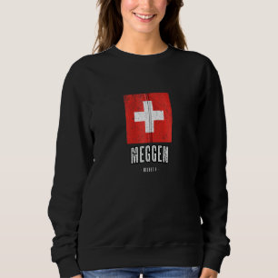 Sweatshirt Ville De Meggen Suisse Ch Drapeau Suisse Merch Gra