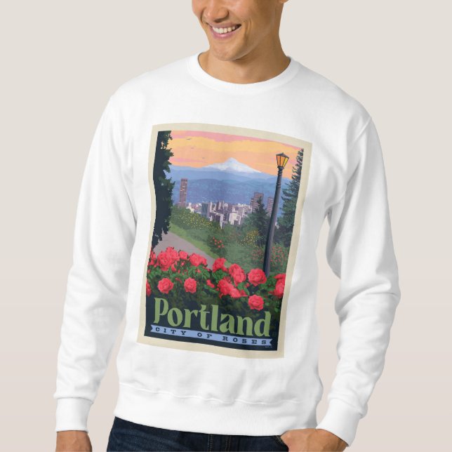 Sweatshirt Ville de Rose | Portland, Oregon (Devant)