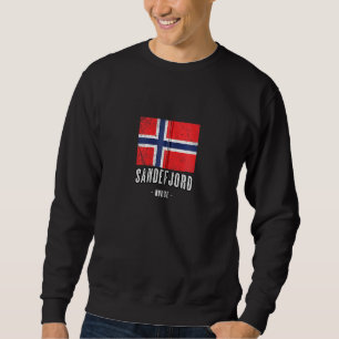 Sweatshirt Ville De Sandefjord Norvège Aucun Drapeau Norvégie