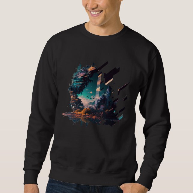 Sweatshirt Ville futuriste du Japon (Devant)