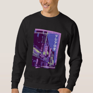 Sweatshirt Ville japonaise, Concept anime vaporwave esthétiqu