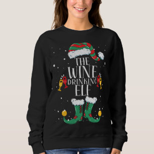 Sweatshirt Vin Boire Elfe Correspondant Famille Pajama de Noë