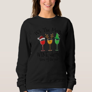 Sweatshirt Vin de Noël Xmas Alcool Pyjama Pj Tops Pour Wooh