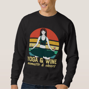 Sweatshirt Vin de Yoga&amp Retro Boire