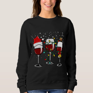 Sweatshirt Vin Dire Vin Lunettes Santa Hat