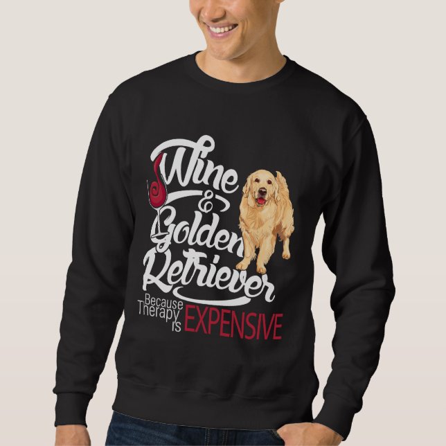 Sweatshirt Vin Et Golden Retriever (Devant)