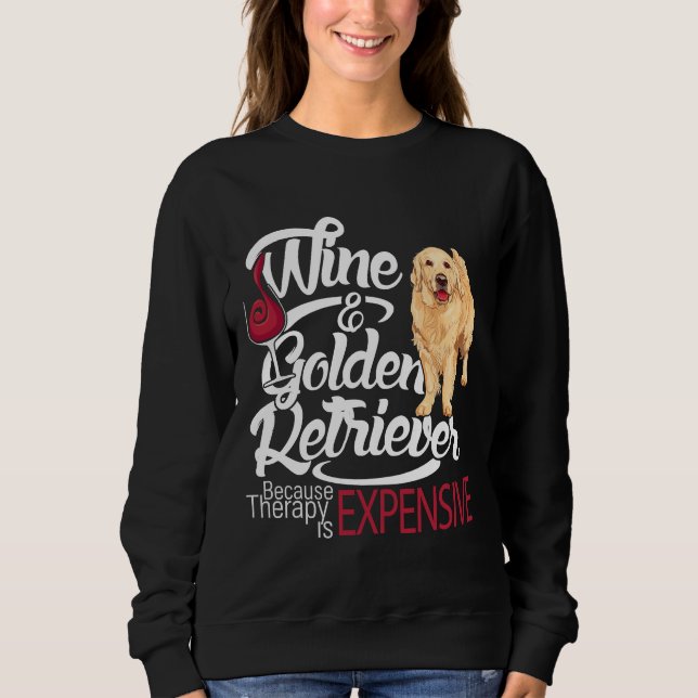 Sweatshirt Vin Et Golden Retriever (Devant)