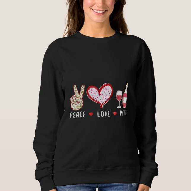 Sweatshirt Vin Peace Love (Devant)