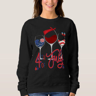 Sweatshirt Vin rouge & 4 juillet Bleu Vin Rouge Blanc Bleu Wi