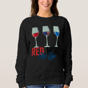 Sweatshirt Vin rouge & 4 juillet Bleu Vin Rouge Blanc Bleu Wi