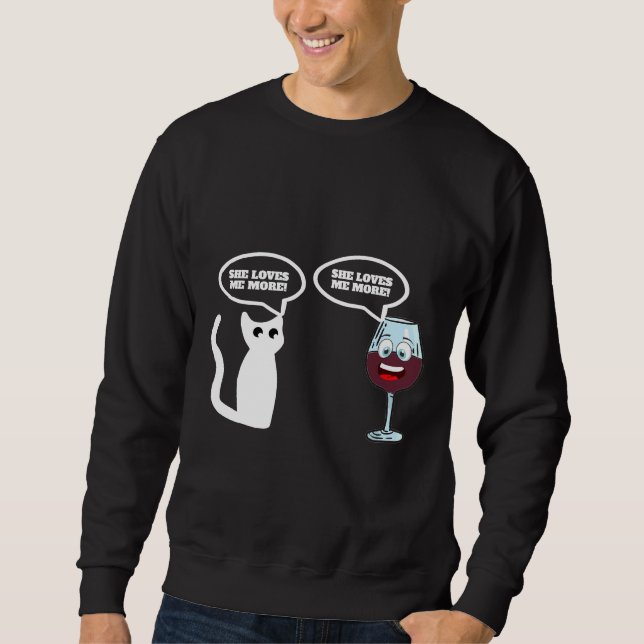 Sweatshirt Vin Vs Chat (Devant)