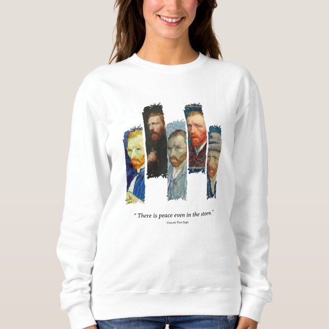Sweatshirt Vincent Van Gogh portrait and qoute  (Devant)
