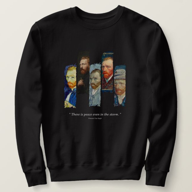 Sweatshirt Vincent Van Gogh portrait and qoute  (Design devant)