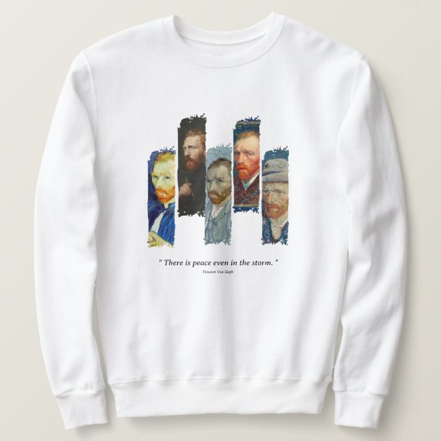 Sweatshirt Vincent Van Gogh portrait and qoute  (Design devant)
