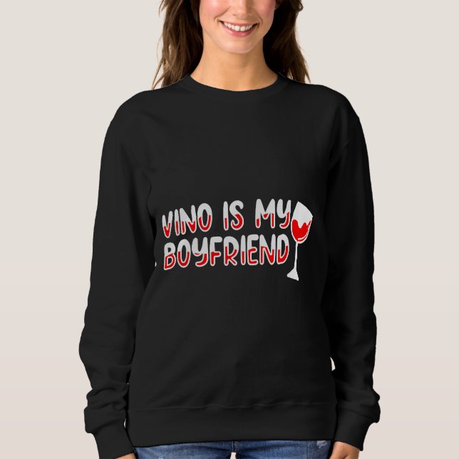 Sweatshirt Vino Boyfriend Wine (Devant)