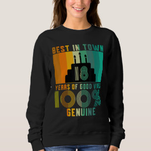 Sweatshirt Vintage 18e anniversaire Vêtements femmes Mens 18e