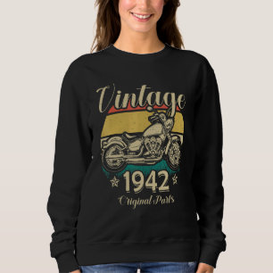 Sweatshirt Vintage 1942 Pièces d'origine Motorcycle Rider