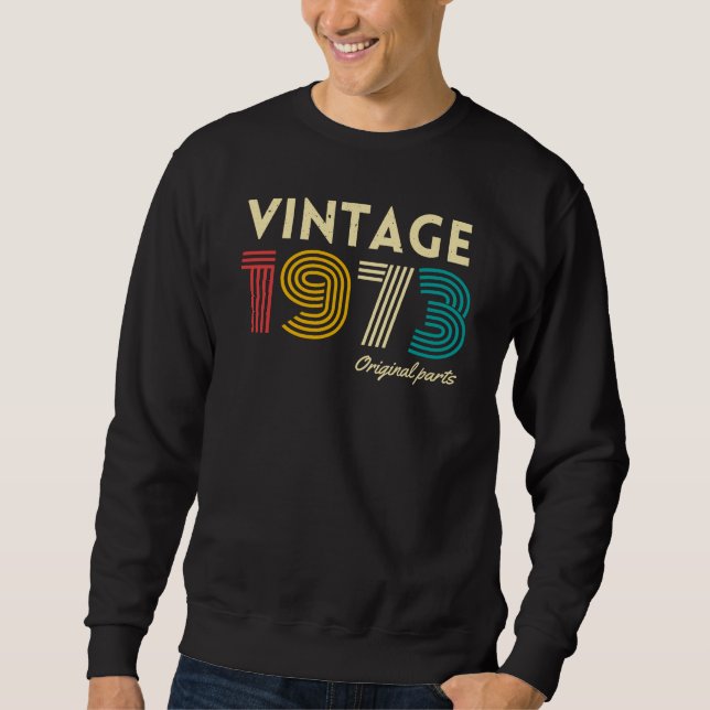 Sweatshirt Vintage 1973 53e anniversaire (Devant)