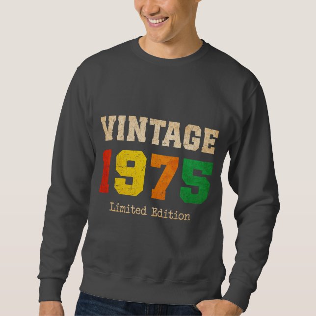 Sweatshirt Vintage 1975 Limited Edition - 50e anniversaire Re (Devant)