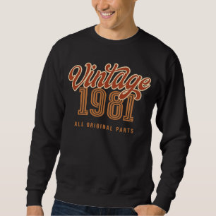 Sweatshirt Vintage 1981 Toutes Les Pièces Originales Pour Hom