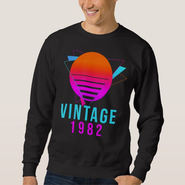 Sweatshirt Vintage 1982 40e anniversaire Idée actuelle Rétro (Devant)